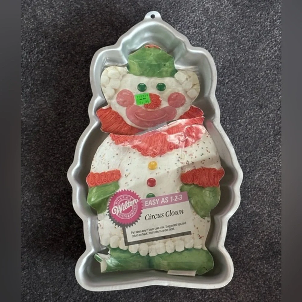 Wilton Circus Clown Aluminum Cake Pan 1986 - #2105-9401 New NOS vintage